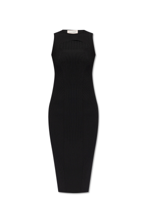 Black Ribbed bodycon dress Balenciaga - Vitkac AS